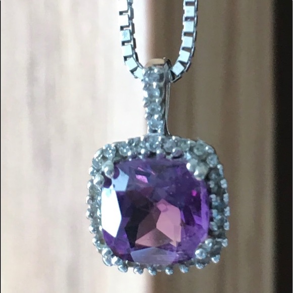 Amethyst And Diamond  14K Jewelry Set - Picture 6 of 7